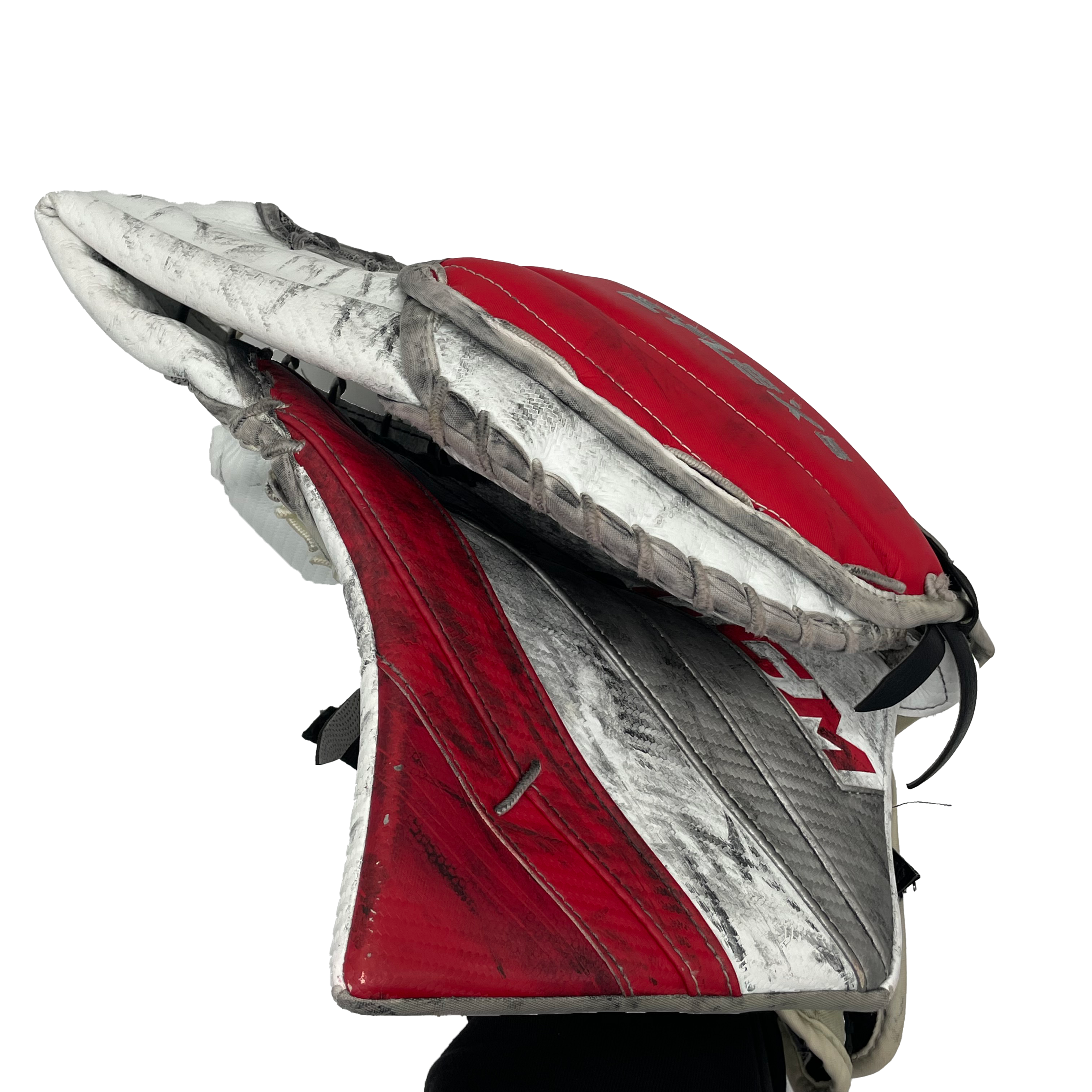 CCM Extreme Flex 5 - Ensemble de gardien de but complet Pro Stock d'occasion (rouge/blanc)